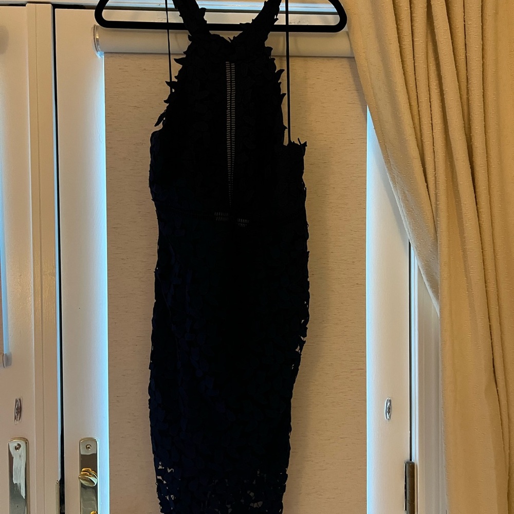 Bardot Black Halter Bodycon Dress